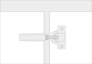 Uso de bisagras para puertas del mueble de lavamanos