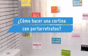 Cmo hacer una cortina con portarretratos para el bao?