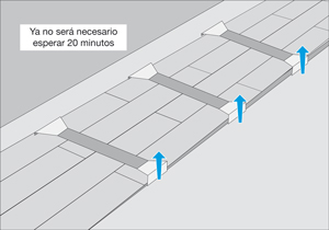 Instalacin de piso con uniones pegadas