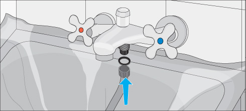 Unir el nuevo flexible a la llave